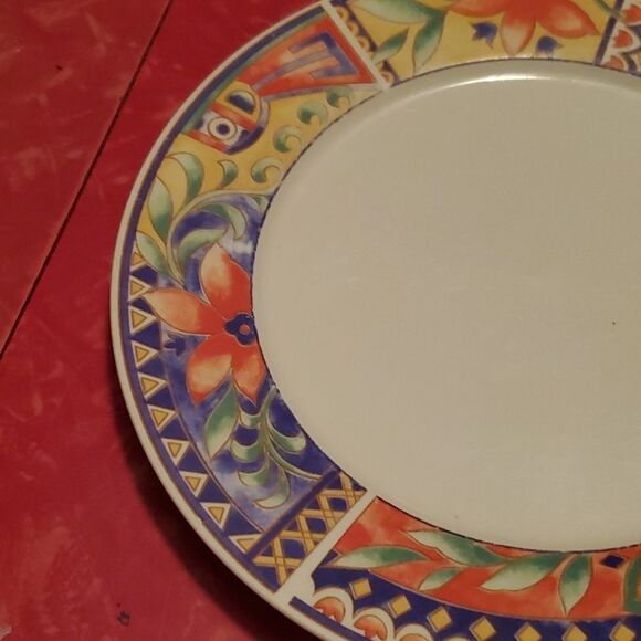 Lynns Stoneware Savanna Rim Dinner Plate 10 5/8" - Picture 4 of 7